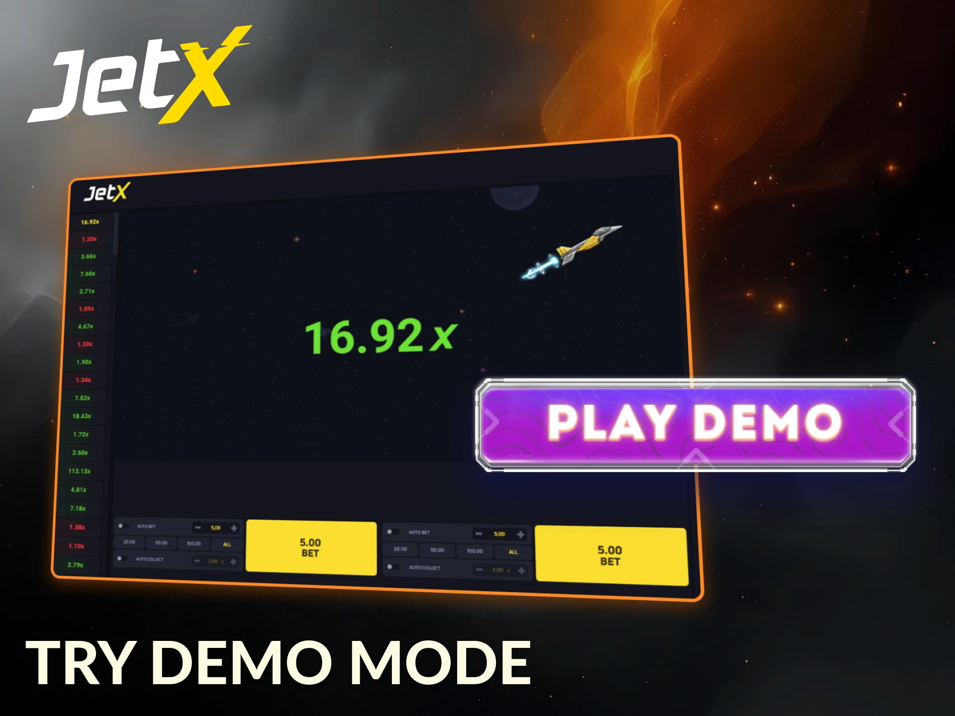 Try JetX demo mode to understand the mechanics before playing.